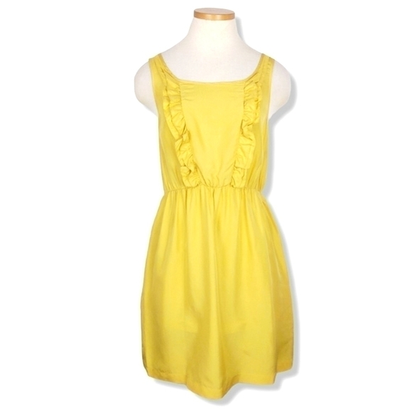 Anthropologie Maeve Yellow Silk Sleeves Dress Size Small 💛 - Picture 3 of 11